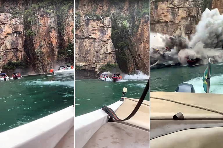 Lire la suite à propos de l’article VIDEO ! Au Brésil, 2 morts et 15 blessés : les images chocs d\&rsquo;une falaise qui tombe sur des bateaux dans une zone touristique
